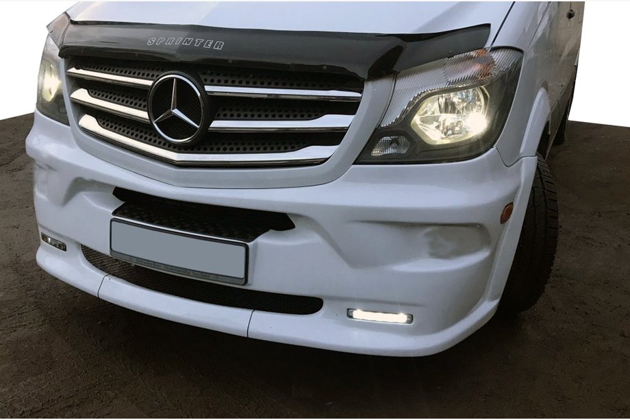 Mercedes Sprinter W906 2006–2018 Lame de pare-chocs avant LED (Modèle 2013↗) Photo 2
