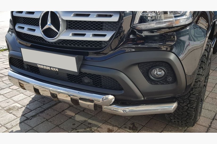 Mercedes X class 2017-2020 Barre avant Gronder (inox, 70mm) Image