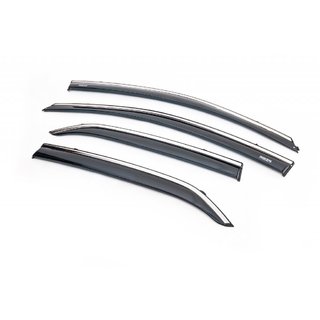 Déflecteurs de vitres avec moulure chromée (4 pcs, Niken) Toyota Corolla 2007-2013 photo 1