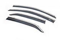 Toyota Corolla 2007-2013 Déflecteurs de vitres avec moulure chromée (4 pcs, Niken) photo 1