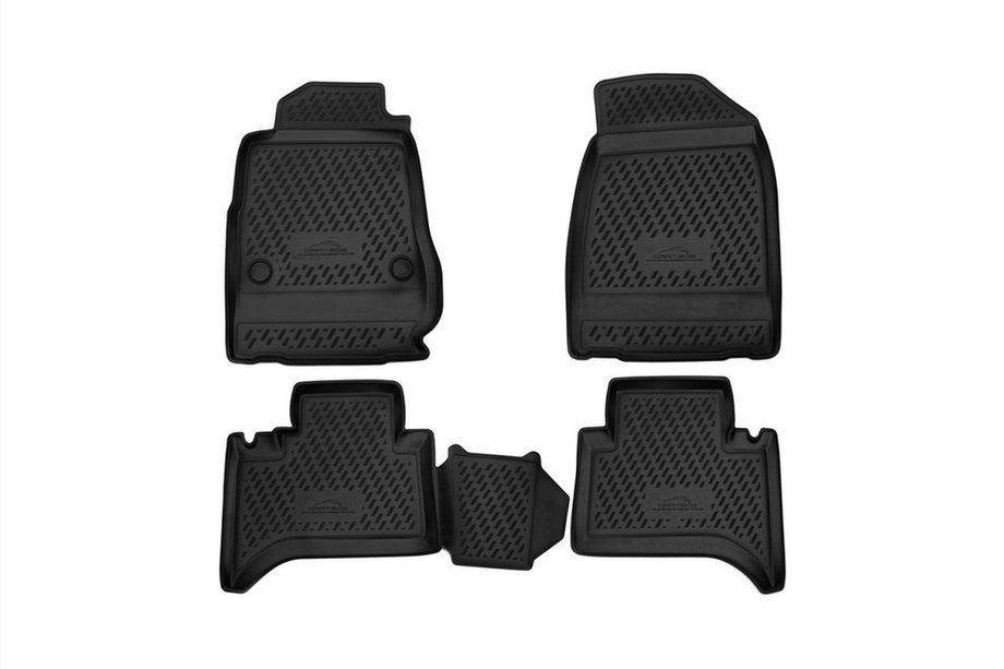 Chevrolet Trailblazer 2002-2012 (2013↗) Tapis de sol en caoutchouc 3D pour habitacle (4 pcs, Novline) Photo 1