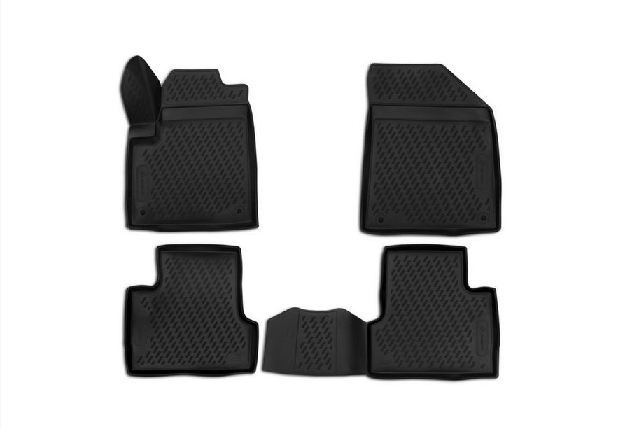 Jeep Cherokee KL 2013- Tapis de sol en caoutchouc 3D pour habitacle (4 pcs, Novline) Image