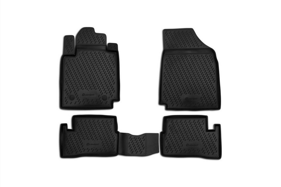 Nissan Micra K12 2003-2010 Tapis de sol en caoutchouc (4 pcs, Novline) Photo 1