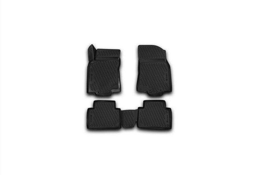 Nissan X-trail T32/Rogue 2014-2021 Tapis de sol en caoutchouc 3D pour habitacle (4 pcs, Novline) Photo 1