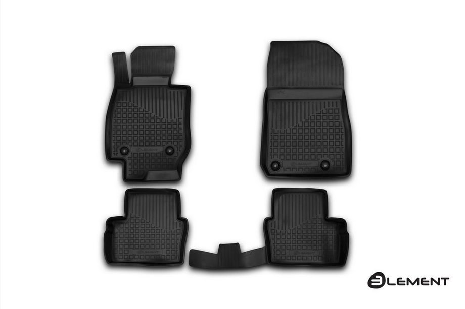Mazda CX-3 2015- Tapis de sol caoutchouc interieur (4 pcs, Novline) Boite automatique Image
