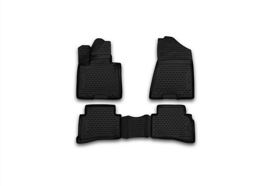 Hyundai Santa Fe 4 2018-2023 Tapis de sol en caoutchouc 3D pour habitacle (4 pcs, Novline) Introduction Image
