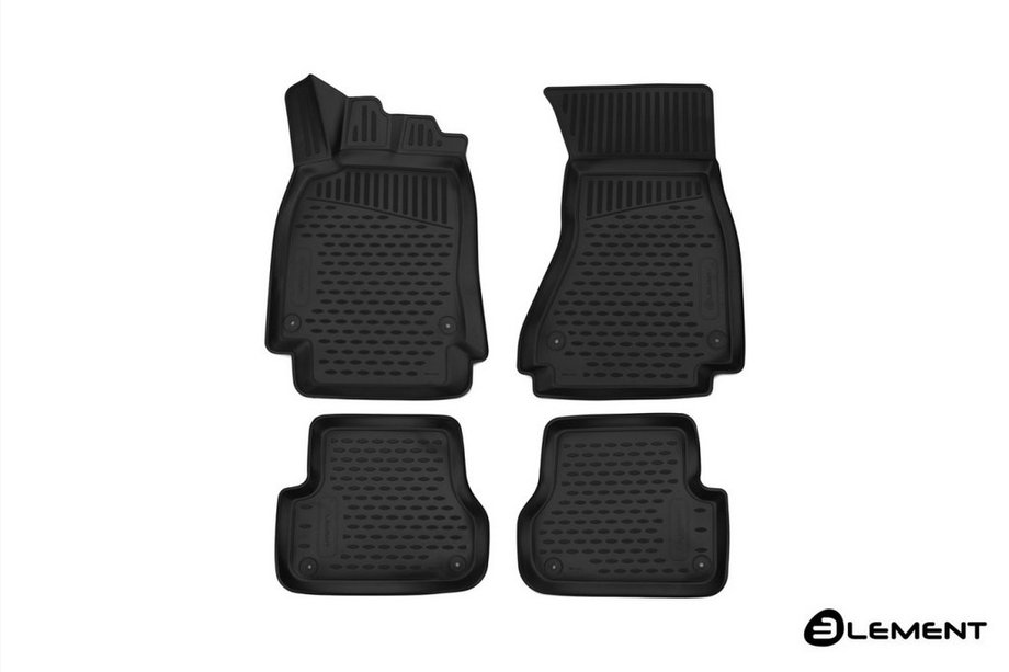 Audi A6 C7 2011-2017 Tapis de sol en caoutchouc 3D pour habitacle (4 pcs, Novline, Sedan) Image