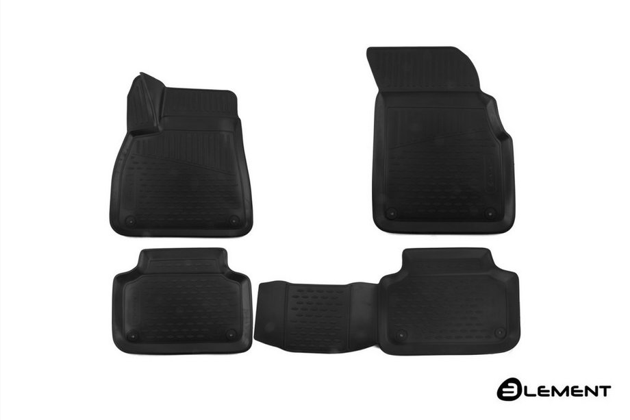 Audi Q7 2015–2026 Tapis de sol en caoutchouc 3D pour habitacle (4 pcs, Novline) Image