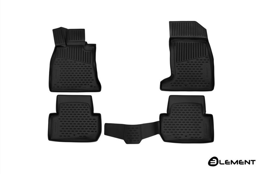 Kia Stinger 2017-2023 Tapis de sol en caoutchouc 3D pour habitacle (4 pcs, Novline) SD Image