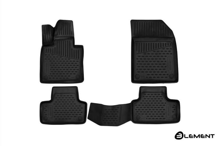 Volvo XC60 2017- Tapis de sol en caoutchouc 3D pour habitacle (4 pcs, Novline) SUV Photo 1