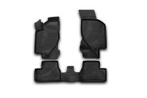 Lada Kalina 2004-2011 Tapis de sol en caoutchouc 3D pour habitacle (4 pcs, Novline) photo 1
