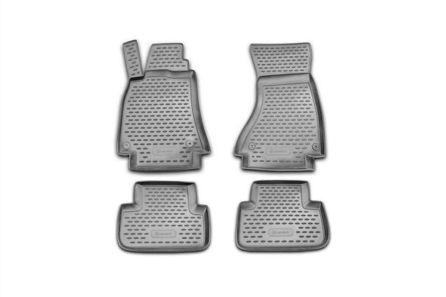 Audi A4 B8 2007-2015 Tapis de sol caoutchouc interieur (4 pcs, Novline) Boite automatique Image