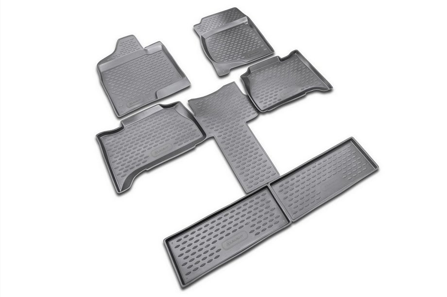 Chevrolet Tahoe 2014-2019 (2007-2015) Tapis de sol en caoutchouc habitacle (6 pcs, Novline, Kapitan) Photo 1