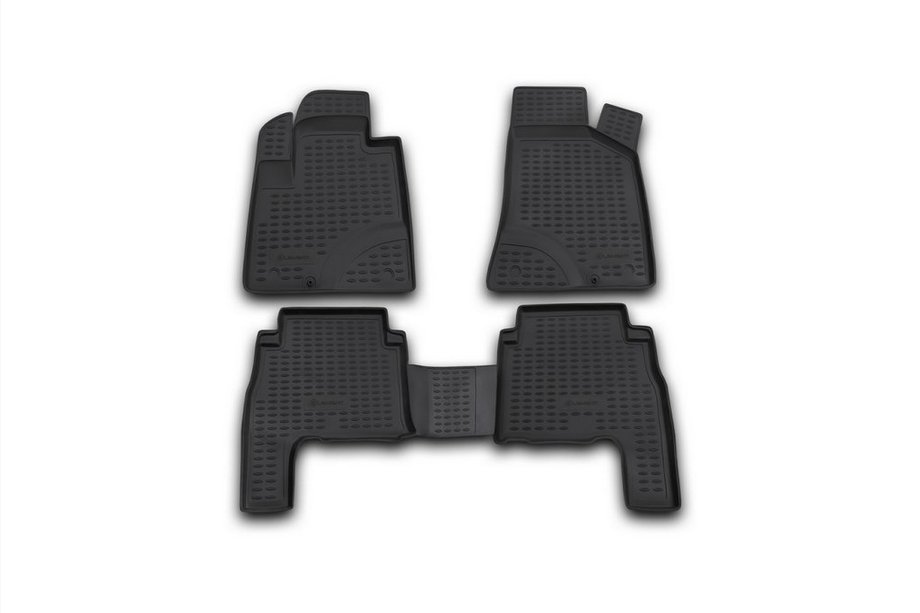 Hyundai Santa Fe 2 2006-2012 (2006-2010) Tapis de sol en caoutchouc (4 pcs, Novline) Image