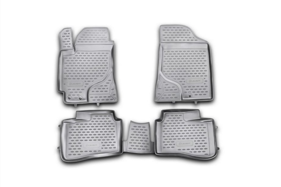 Kia Cerato 2 2010-2013 Tapis de sol en caoutchouc (4 pcs, Novline) Image