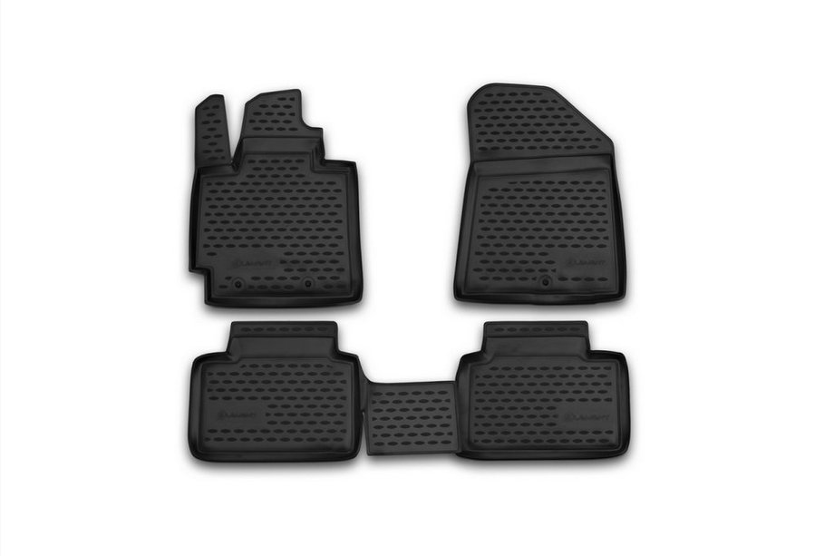 Kia Soul II 2013-2018 Tapis de sol en caoutchouc (4 pcs, Novline) Image