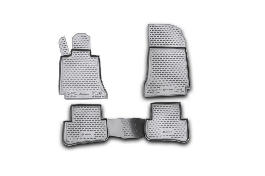 Mercedes C-class W204 2007-2015 Tapis de sol en caoutchouc (4 pcs, Novline) Photo 1