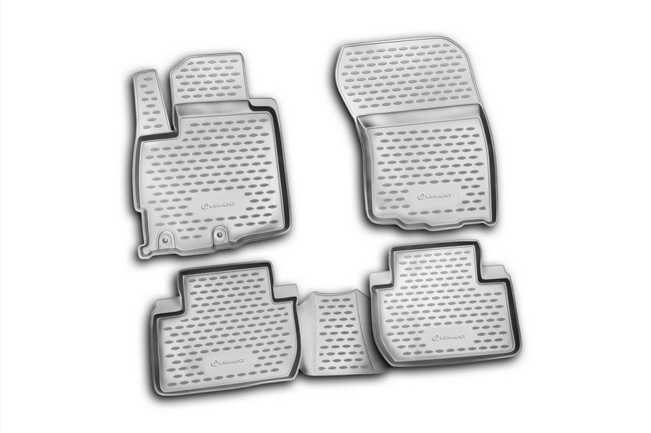 Mitsubishi Outlander 2006-2012 (2010↗) Tapis de sol en caoutchouc (4 pcs, Novline) XL Image