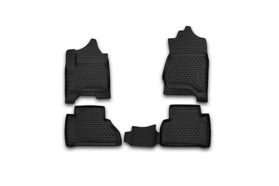 Chevrolet Tahoe 2014-2019 (2015↗) Tapis de sol en caoutchouc 3D pour habitacle (4 pcs, Novline) Photo 1