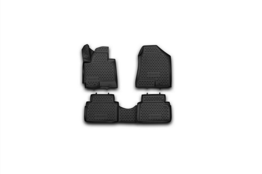 Hyundai IX-35 2010-2015 Tapis de sol en caoutchouc 3D pour habitacle (4 pcs, Novline) Photo 1