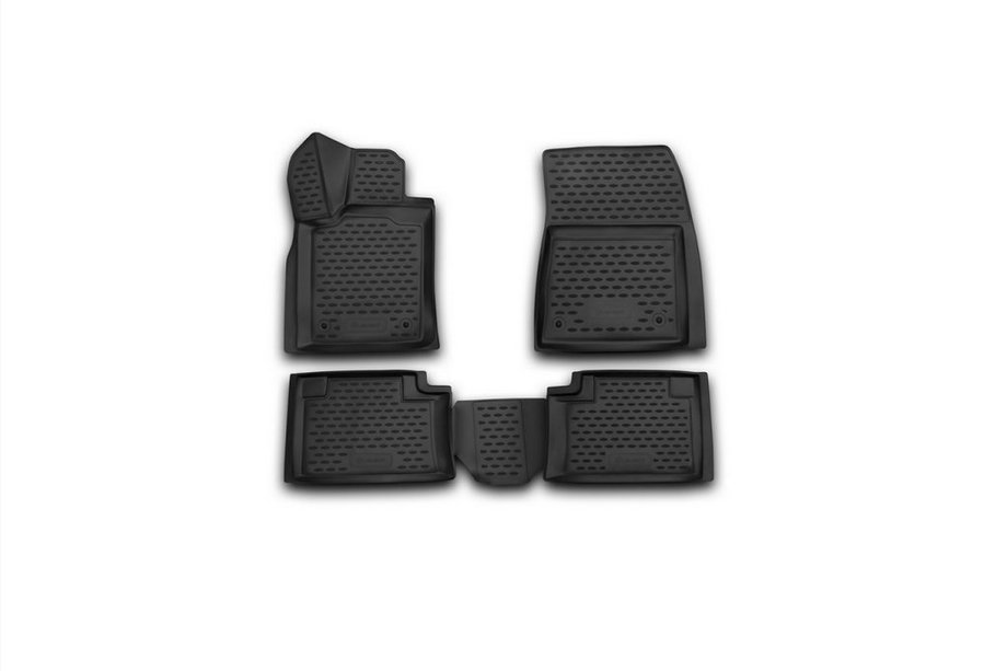 Jeep Grand Cherokee WK2 2010-2021 (2014↗) Tapis de sol en caoutchouc 3D pour habitacle (4 pcs, Novline) Image