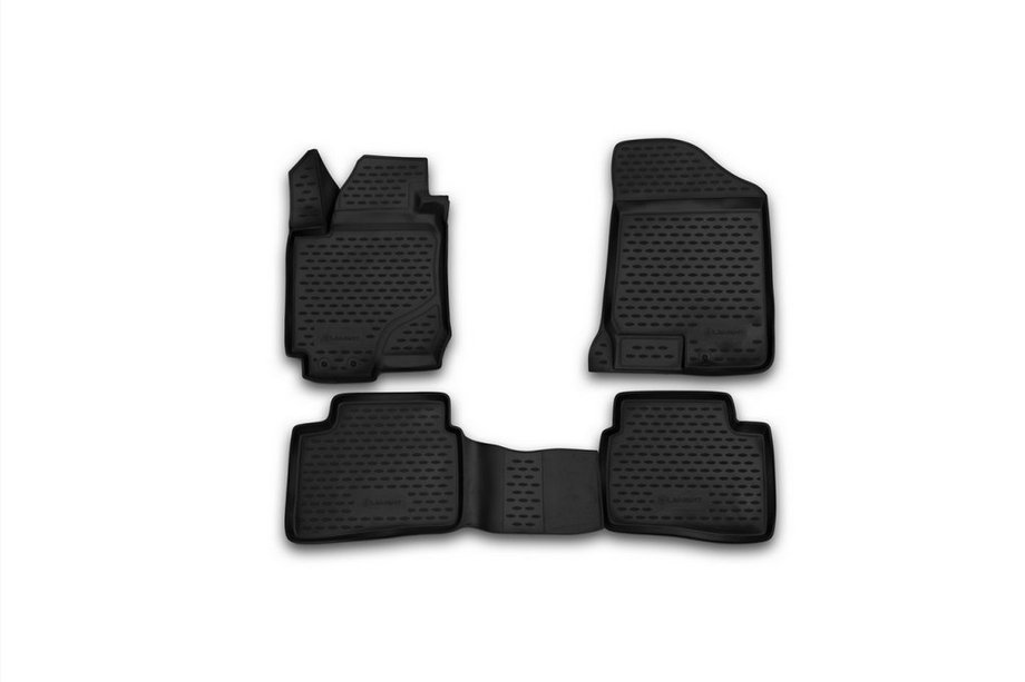 Kia Ceed 2007-2012 Tapis de sol en caoutchouc 3D pour habitacle (4 pcs, Novline) Image