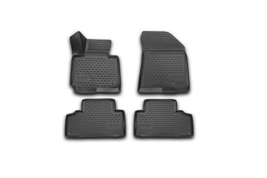 Kia Carens 2012- Tapis de sol en caoutchouc 3D pour habitacle (4 pcs, Novline) Image