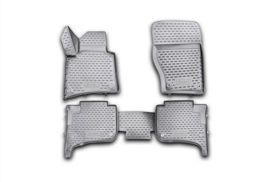 Volkswagen Touareg 2010-2018 Tapis de sol en caoutchouc 3D pour habitacle (4 pcs, Novline) avec climatisation bi-zone Photo 1