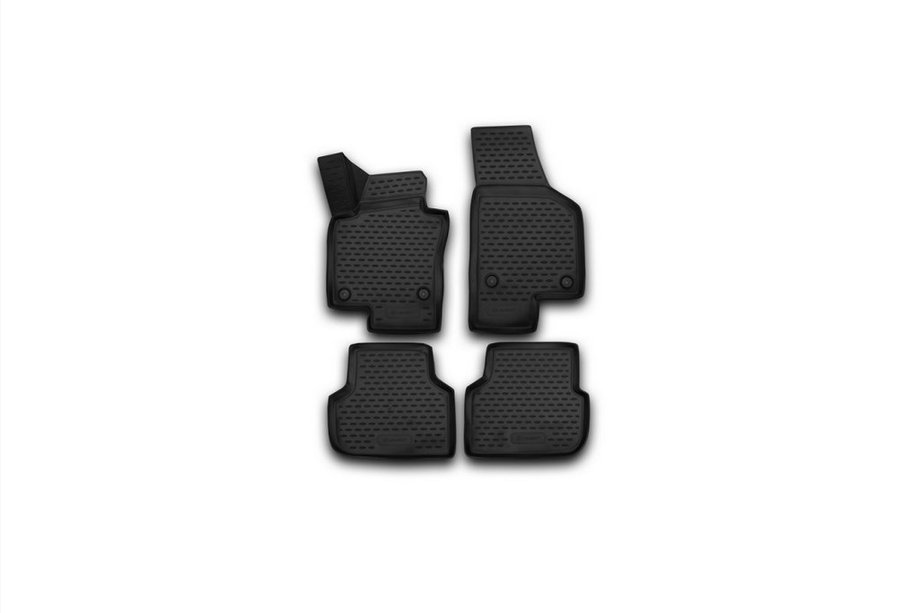 Volkswagen Jetta 2011-2018 Tapis de sol en caoutchouc 3D pour habitacle (4 pcs, Novline) Image