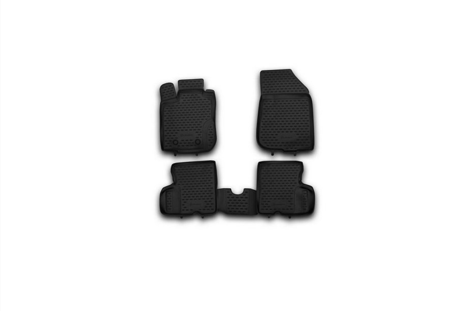 Renault Duster 2008–2017 (2011-2015) Tapis de sol en caoutchouc intérieur (4 pcs, Novline) 4WD Image