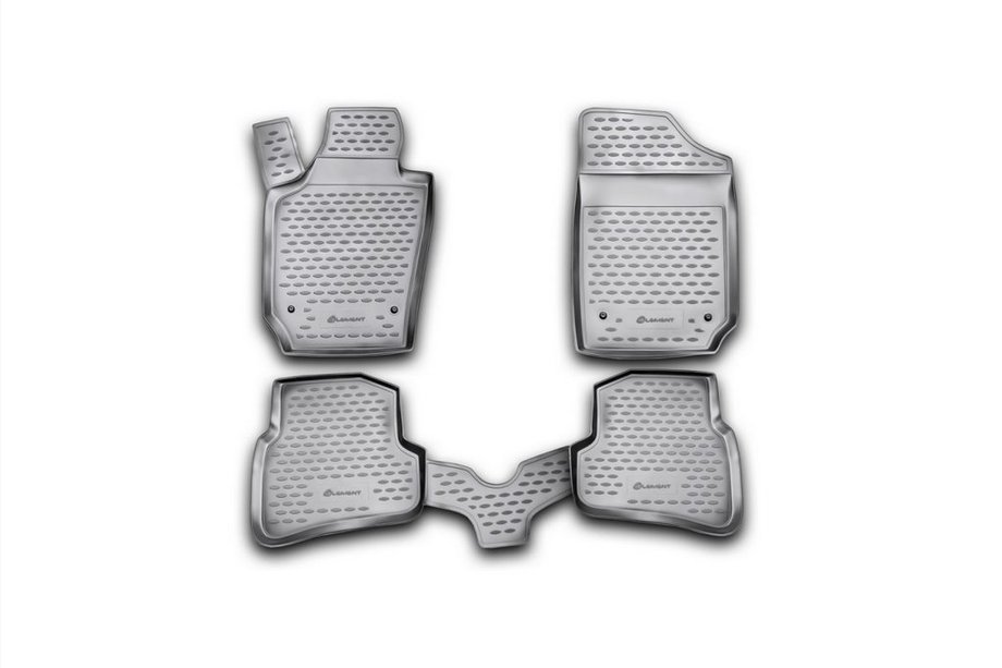 Seat Ibiza 2010-2017 Tapis de sol caoutchouc intérieur (4 pcs, Novline) SW Photo 1