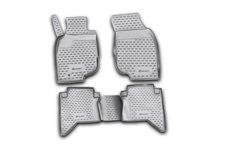 Toyota Hilux 2006-2015 (2008↗) Tapis de sol en caoutchouc (4 pcs, Novline) Photo 1
