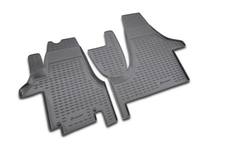 Volkswagen T5 Transporter 2003-2010 Tapis de sol en caoutchouc intérieur (2 pcs, Novline) Image