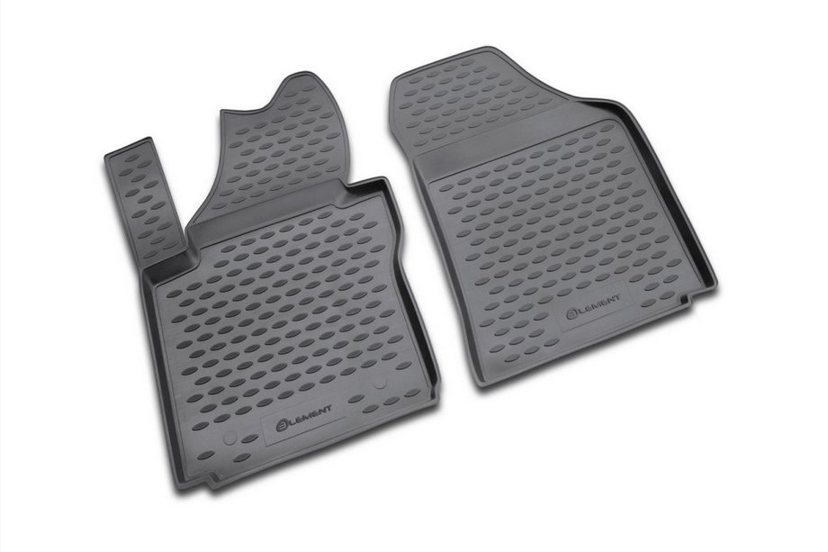 Volkswagen Caddy 2010-2015 Tapis de sol en caoutchouc intérieur (2 pcs, Novline) Photo 1