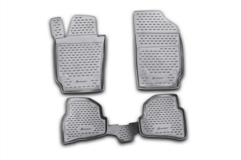 Volkswagen Polo 2010-2017 Tapis de sol en caoutchouc pour habitacle (4 pcs, Novline) HB Image