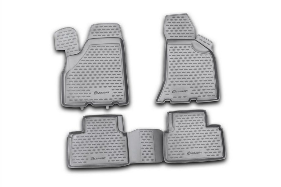 Lada Priora 2007-2018 (2010↗) Tapis de sol en caoutchouc (4 pcs, Novline) Image