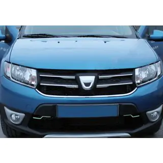 Couvre-calandre chromés Variante 1 (4 pcs, inox) Dacia Sandero 2013-2020 photo 1