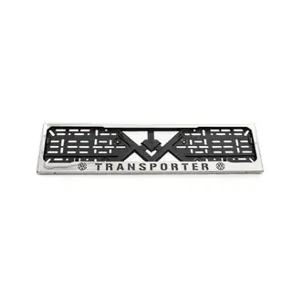Cadre de plaque d'immatriculation chrome Transporter (1 pc, acier inoxydable) photo 1
