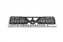 Volkswagen T4 Transporter 1990-2003 Cadre de plaque d'immatriculation chrome Transporter (1 pc, acier inoxydable) photo 3