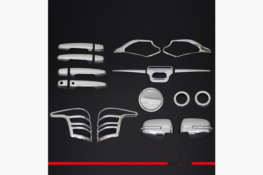 Fiat Fullback 2016- Kit de Couvre-moulures (Chrome ABS) Image