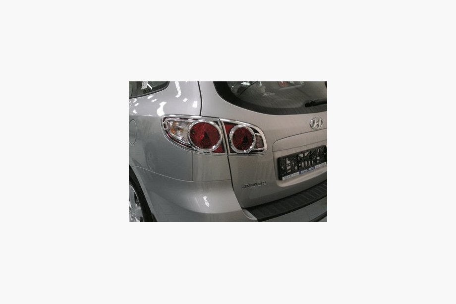 Hyundai Santa Fe 2 2006-2012 Caches chromés pour feux arrière (2 pcs, plastique) Image