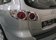 Hyundai Santa Fe 2 2006-2012 Caches chromés pour feux arrière (2 pcs, plastique) photo 1