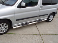 Citroen Berlingo 1996-2008 Tubes Latéraux (2 pcs, Inox) Ø70, avec supports en plastique photo 1