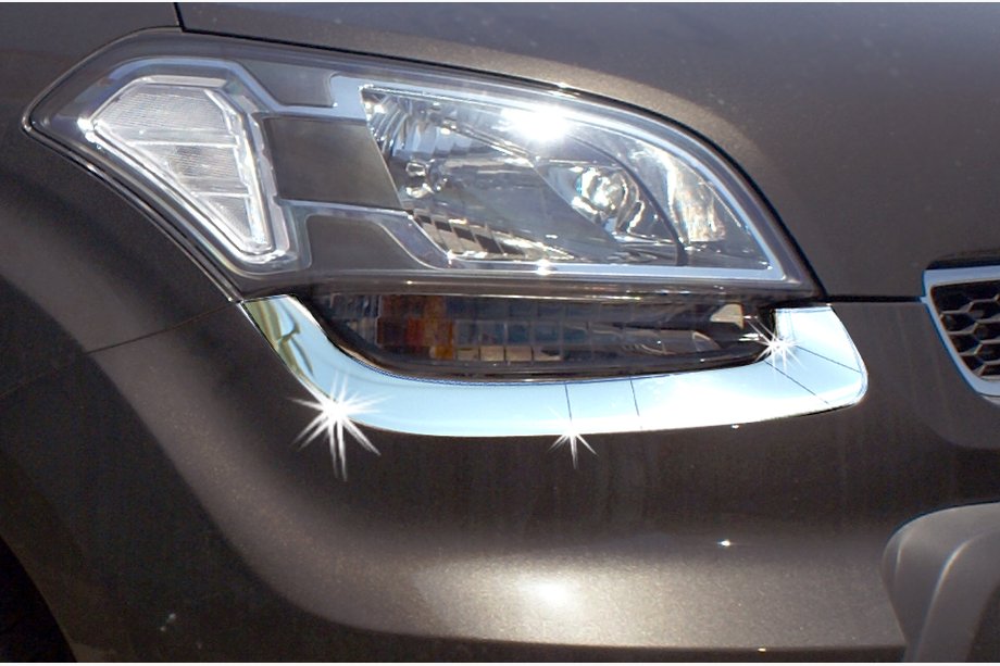 Kia Soul I 2008-2013 Couvre-phares (2 pcs, Acier Inoxydable) Photo 1
