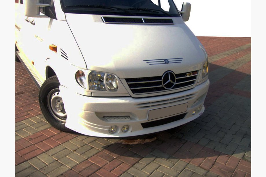 Mercedes Sprinter W901/902/903/904/905 1995–2006 Extension de pare-chocs avant 4 phares (CDI, à peindre) Photo 2