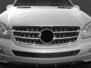 Mercedes ML W164 2005-2011 Couvre-calandre chromés (5 pcs, inox) Carmos - Acier Inoxydable Turc photo 1