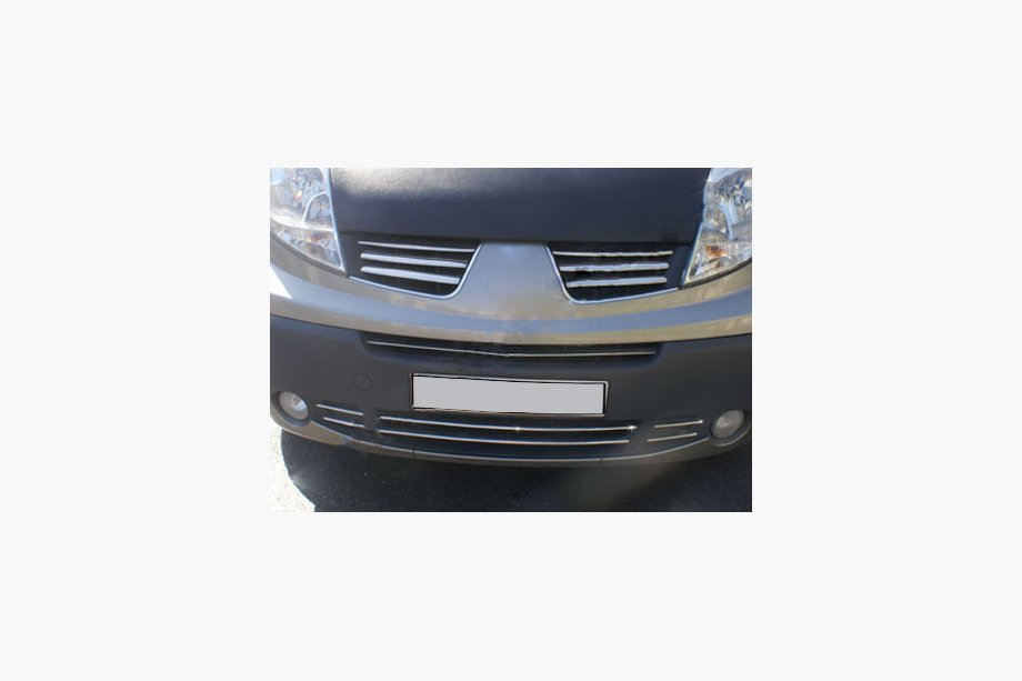 Opel Vivaro 2001–2015 Caches pour calandre inférieure 2007-2013 (6 pcs, inox) Image