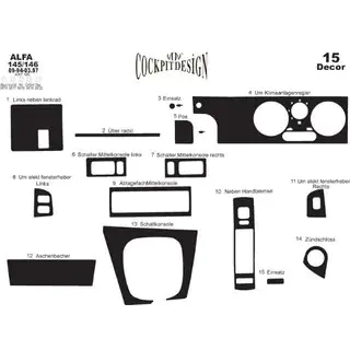 Couvre-tableau de bord (145 et 146 Alfa) Alfa Romeo 145/146 1994-2001 photo 3
