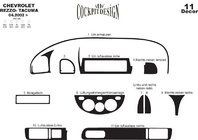 Chevrolet Tacuma/Rezzo 2000-2008 Couvre garnitures intérieures Aluminium photo 2