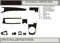 Mitsubishi Lancer 9 2004-2008 Couvre tableau de bord (Hartman) Noyer photo 1